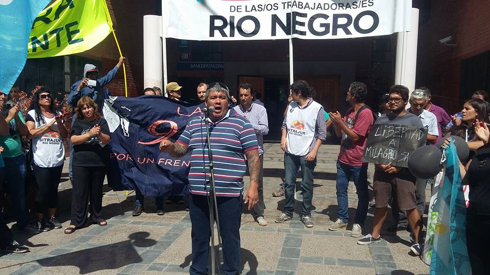 Protesta contra Macri en Viedma: Foto de la redes sociales