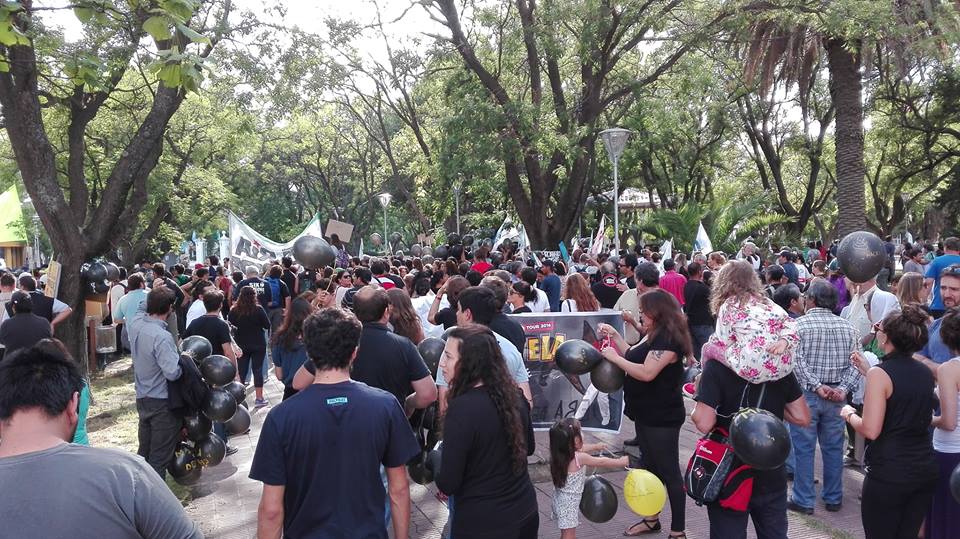 Protesta contra Macri en Viedma: Foto de la redes sociales