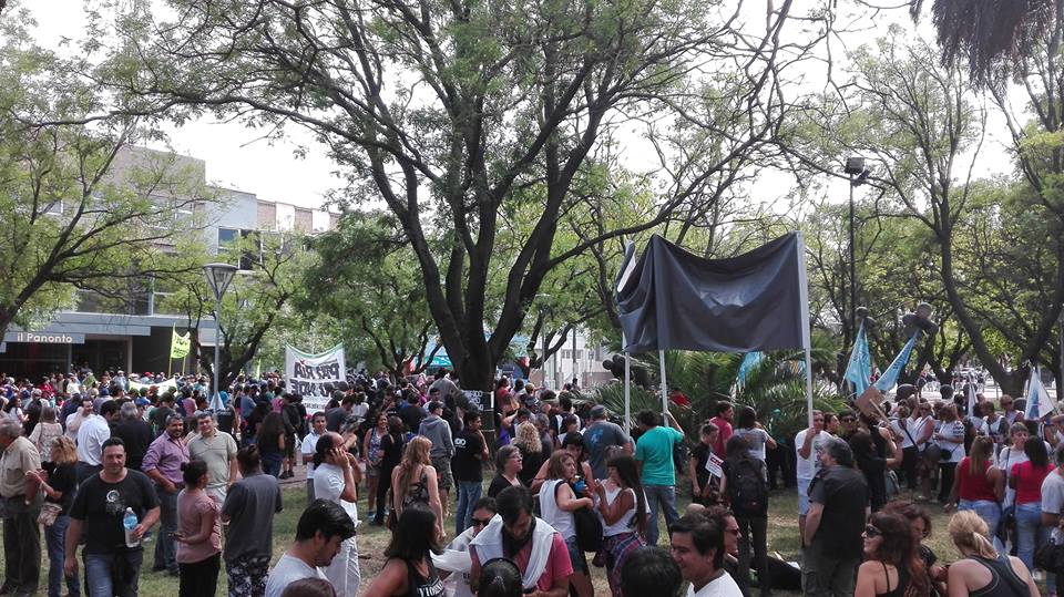 Protesta contra Macri en Viedma: Foto de la redes sociales