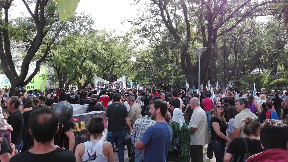 Protesta contra Macri en Viedma: Foto de la redes sociales