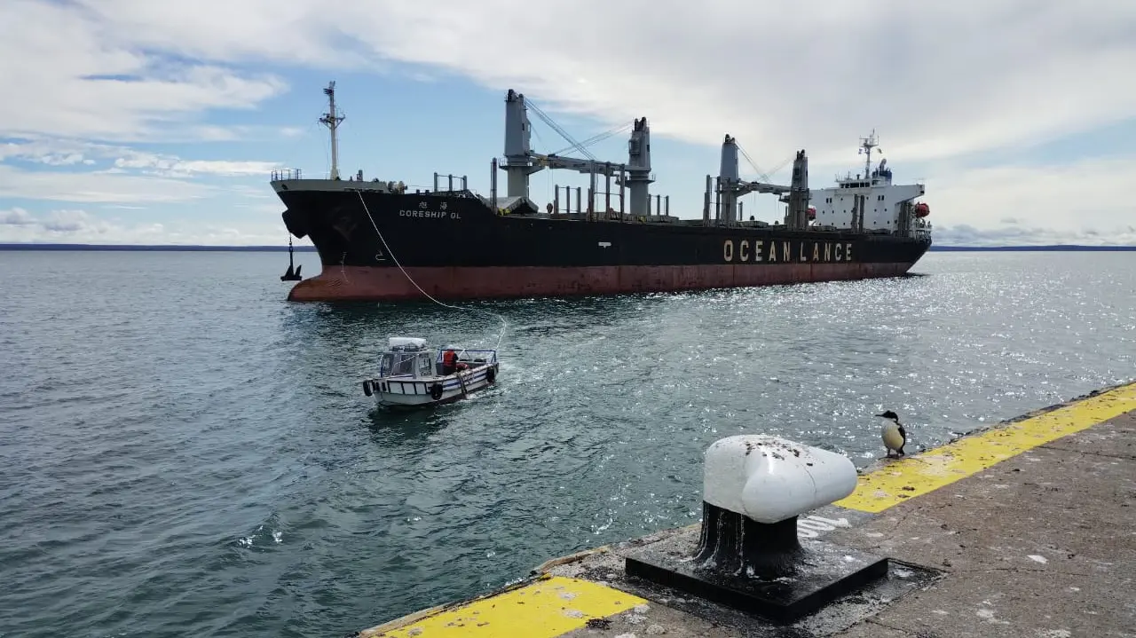 Llegó el cargamento para iniciar las obras submarinas del VMOS en Punta Colorada.