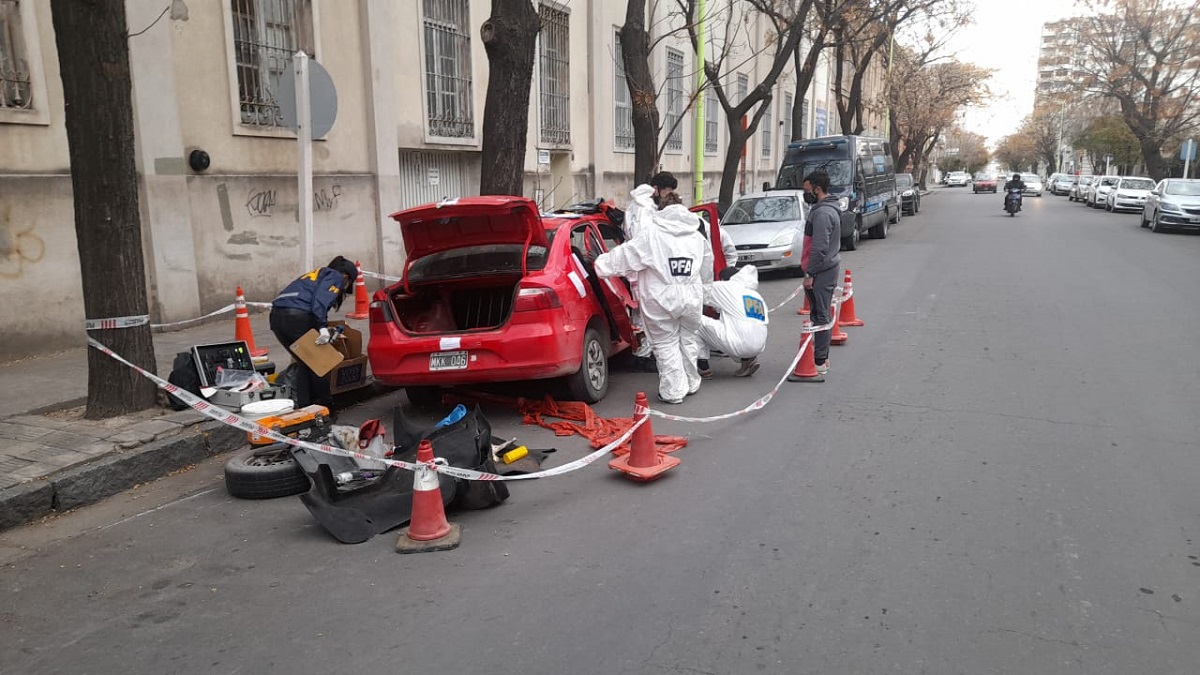 Auto del baleado en la ruta 3